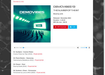 Screenshot von http://demovibes.org/demovibes-13/
