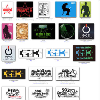 Screenshot von https://mwarning.github.io/chaos-sticker-collection/