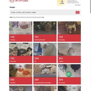 Screenshot von https://http.cat