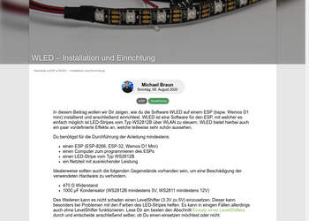 Screenshot von https://electric-junkie.de/2020/08/wled-quickstart/