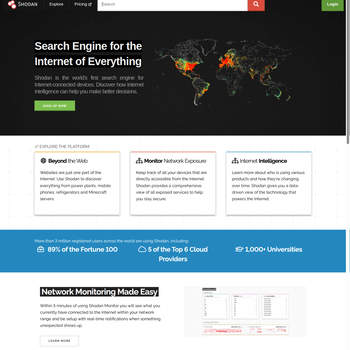 Screenshot von https://www.shodan.io/