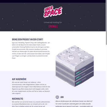Screenshot von https://uberspace.de