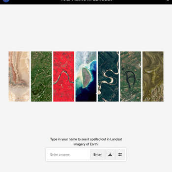 Screenshot von https://science.nasa.gov/specials/your-name-in-landsat/